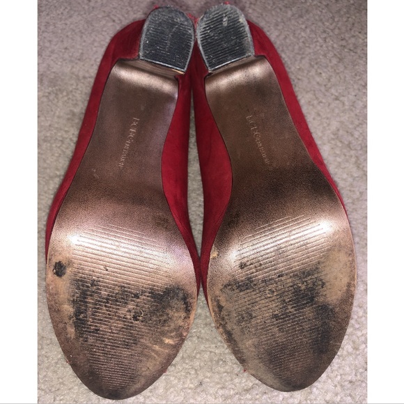 BCBGeneration Colorblock Peep Toe Platform Heels - Picture 6 of 6